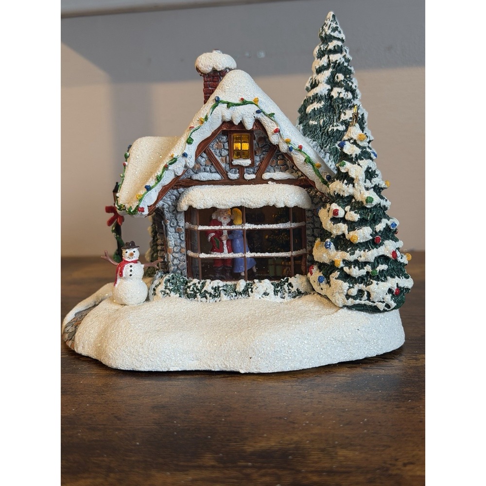 THOMAS KINKADE STILLWATER COTTAGE CHRISTMAS VILLAGE 2005 (LIGHTS UP)
